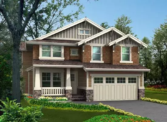 Craftsman house plans 88-455 - front exterior, 4,410 sq ft, 5 bed, 4 bath house plans | Monster House Plans