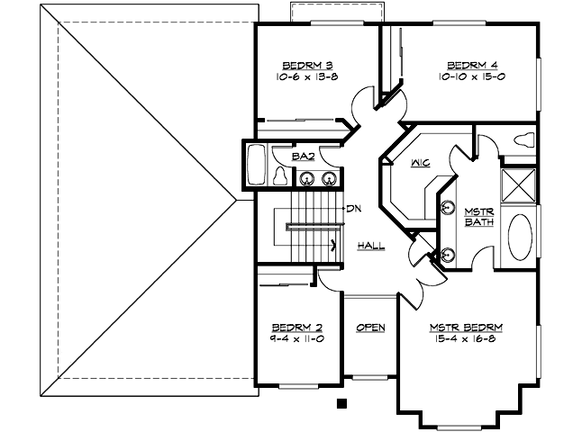 Upper/Second Floor Plan:88-459