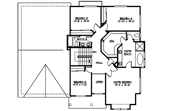 Upper/Second Floor Plan:88-462