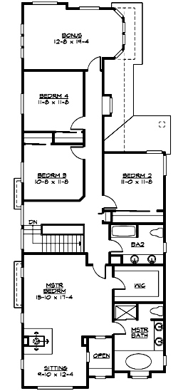 Upper/Second Floor Plan:88-478