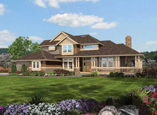 Craftsman house plans 88-479 - front exterior, 2,955 sq ft, 4 bed, 2 bath house plans | Monster House Plans