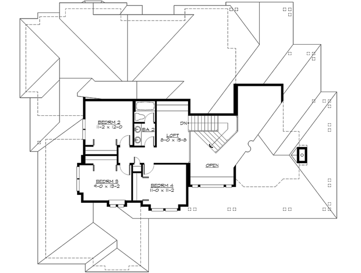 Upper/Second Floor Plan:88-479