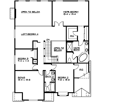 Upper/Second Floor Plan:88-481