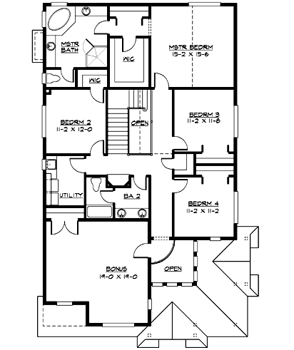 Upper/Second Floor Plan:88-483