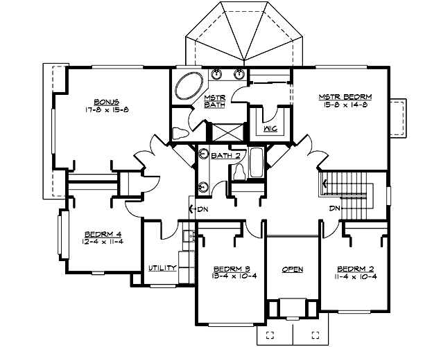 Upper/Second Floor Plan:88-490