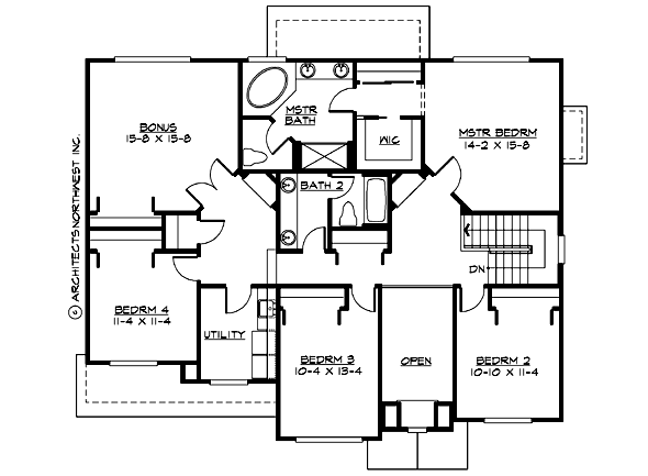 Upper/Second Floor Plan:88-492