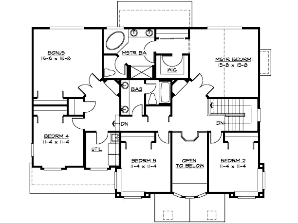Upper/Second Floor Plan:88-495