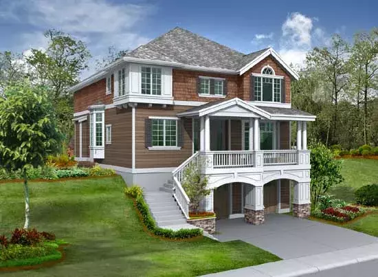 Hampton house plans 88-499 - front exterior, 2,995 sq ft, 3 bed, 2 bath house plans | Monster House Plans