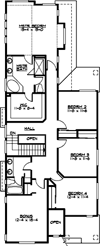 Upper/Second Floor Plan:88-509