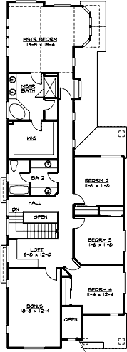 Upper/Second Floor Plan:88-510