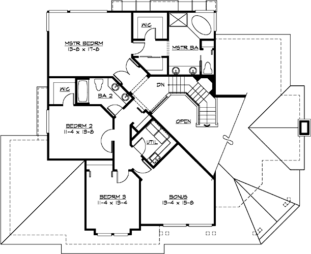 Upper/Second Floor Plan:88-515