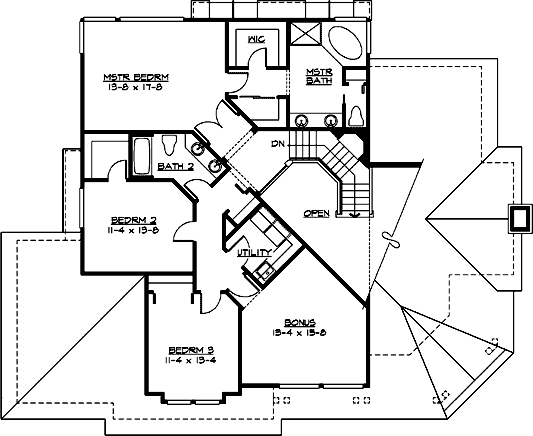 Upper/Second Floor Plan:88-516