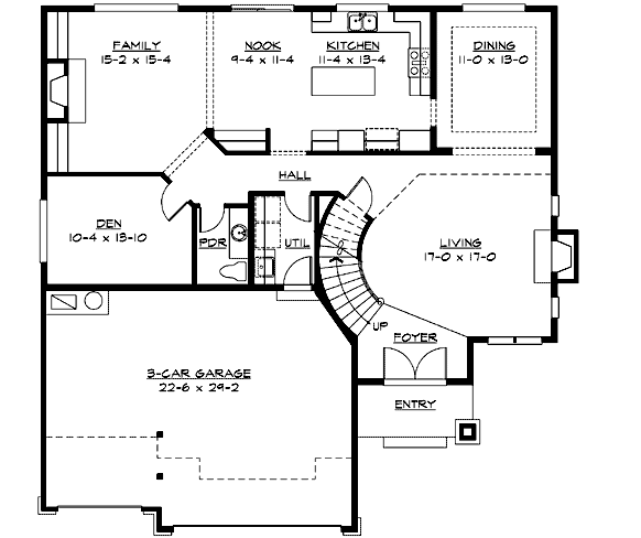 Main Floor Plan: 88-525