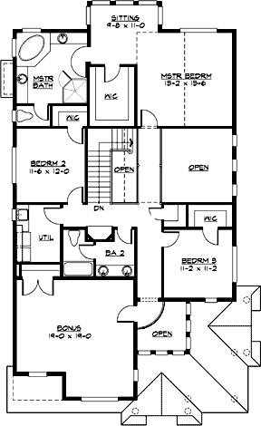 Upper/Second Floor Plan:88-546