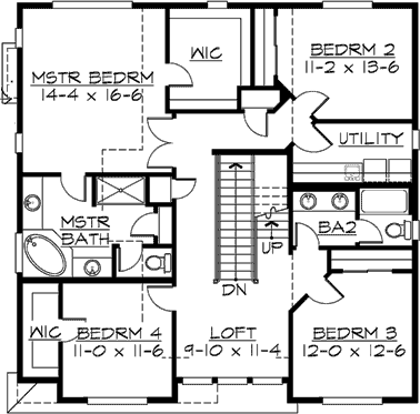 Upper/Second Floor Plan:88-556
