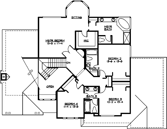 Upper/Second Floor Plan:88-561