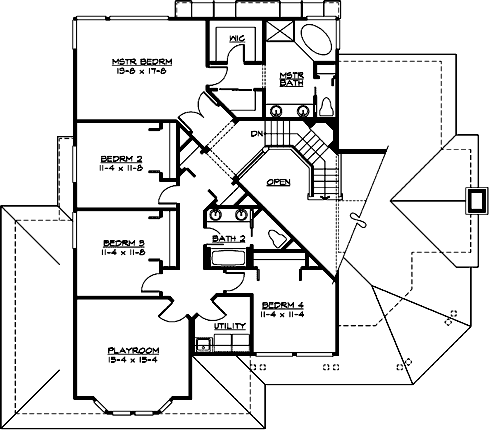 Upper/Second Floor Plan:88-565