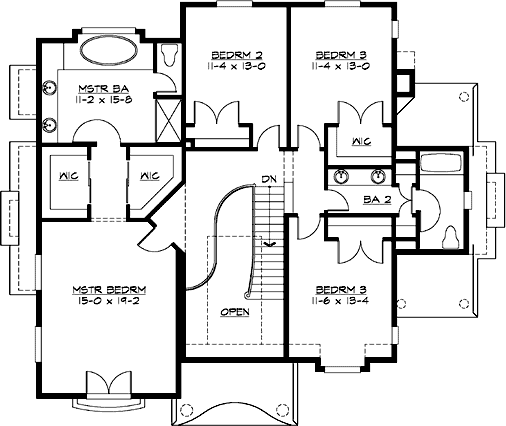 Upper/Second Floor Plan:88-566