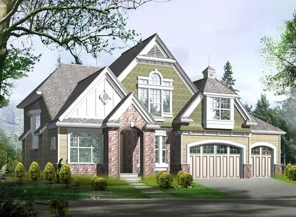 Hampton house plans 88-572 - front exterior, 4,503 sq ft, 5 bed, 5 bath house plans | Monster House Plans