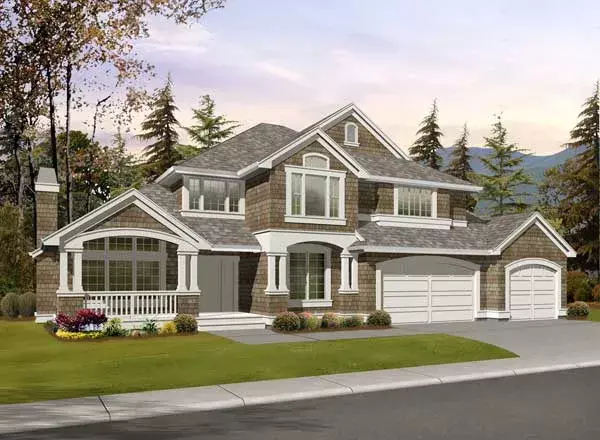 Traditional house plans 88-575 - front exterior, 3,280 sq ft, 4 bed, 2 bath house plans | Monster House Plans