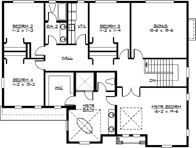 Upper/Second Floor Plan:88-581