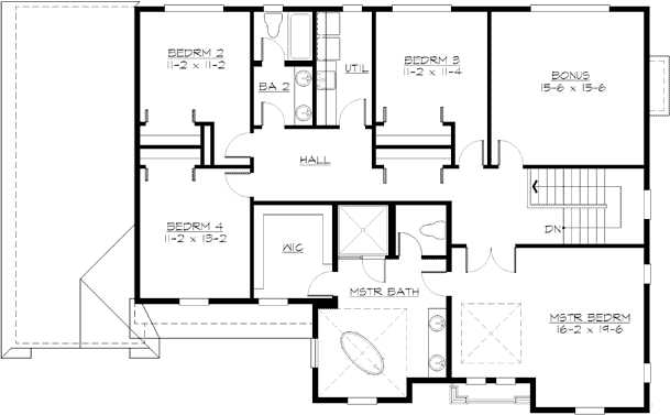 Upper/Second Floor Plan:88-582