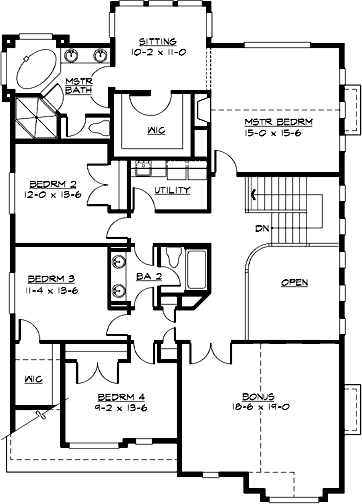 Upper/Second Floor Plan:88-583