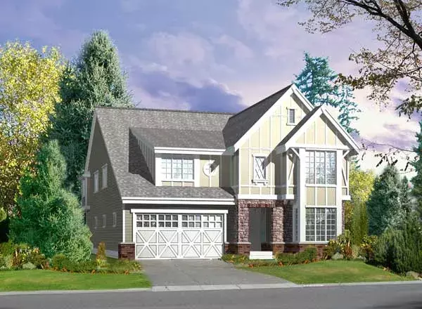 Tudor house plans 88-584 - front exterior, 4,010 sq ft, 5 bed, 3 bath house plans | Monster House Plans