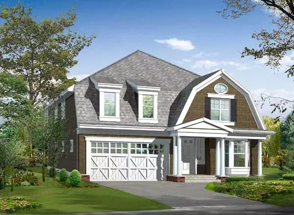 Cape Cod house plans 88-585 - front exterior, 3,200 sq ft, 4 bed, 2 bath house plans | Monster House Plans