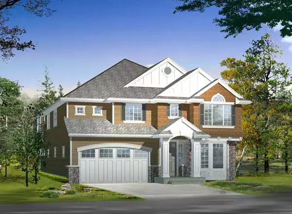 Traditional house plans 88-590 - front exterior, 3,930 sq ft, 5 bed, 3 bath house plans | Monster House Plans