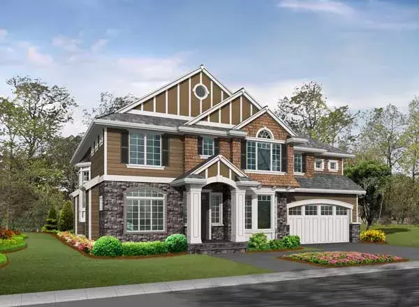 Hampton house plans 88-591 - front exterior, 3,305 sq ft, 4 bed, 2 bath house plans | Monster House Plans