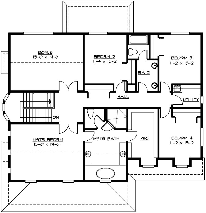 Upper/Second Floor Plan:88-592