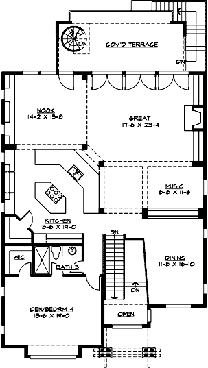 Upper/Second Floor Plan:88-599