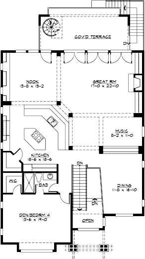 Upper/Second Floor Plan:88-600