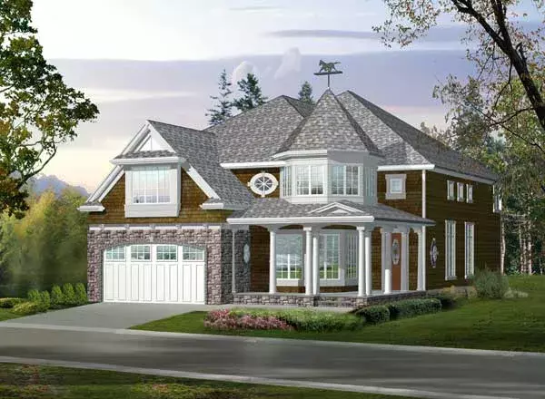 Hampton house plans 88-607 - front exterior, 3,415 sq ft, 4 bed, 2 bath house plans | Monster House Plans