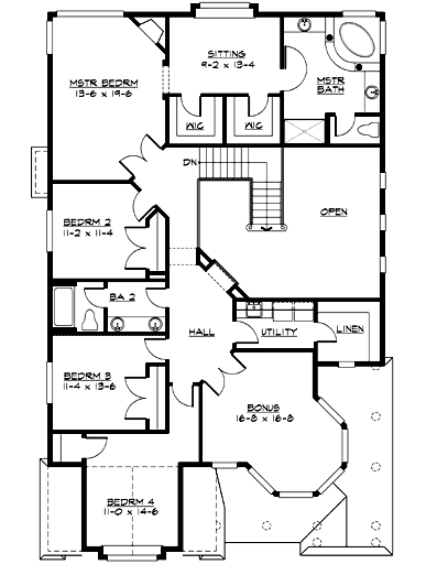 Upper/Second Floor Plan:88-607