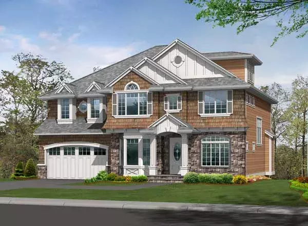 Hampton house plans 88-614 - front exterior, 3,635 sq ft, 5 bed, 3 bath house plans | Monster House Plans