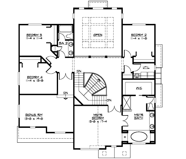 Upper/Second Floor Plan:88-617