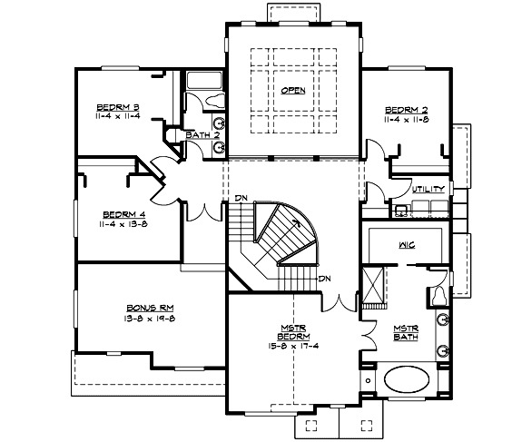 Upper/Second Floor Plan:88-618