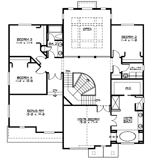 Upper/Second Floor Plan:88-619