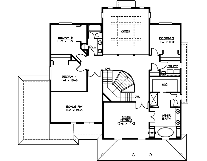 Upper/Second Floor Plan:88-624