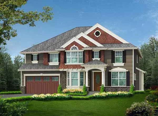 Hampton house plans 88-631 - front exterior, 3,585 sq ft, 4 bed, 3 bath house plans | Monster House Plans