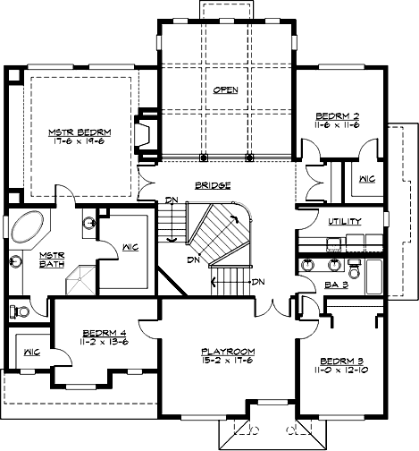 Upper/Second Floor Plan:88-633