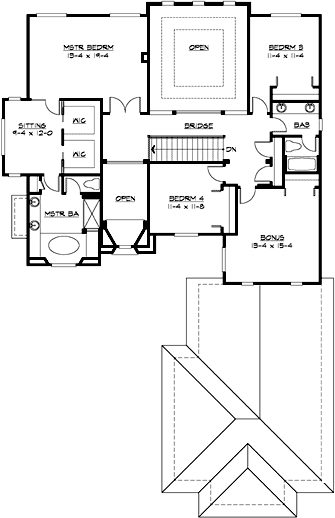 Upper/Second Floor Plan:88-635