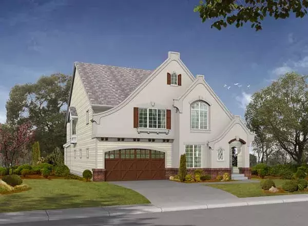 European house plans 88-639 - front exterior, 3,480 sq ft, 4 bed, 3 bath house plans | Monster House Plans