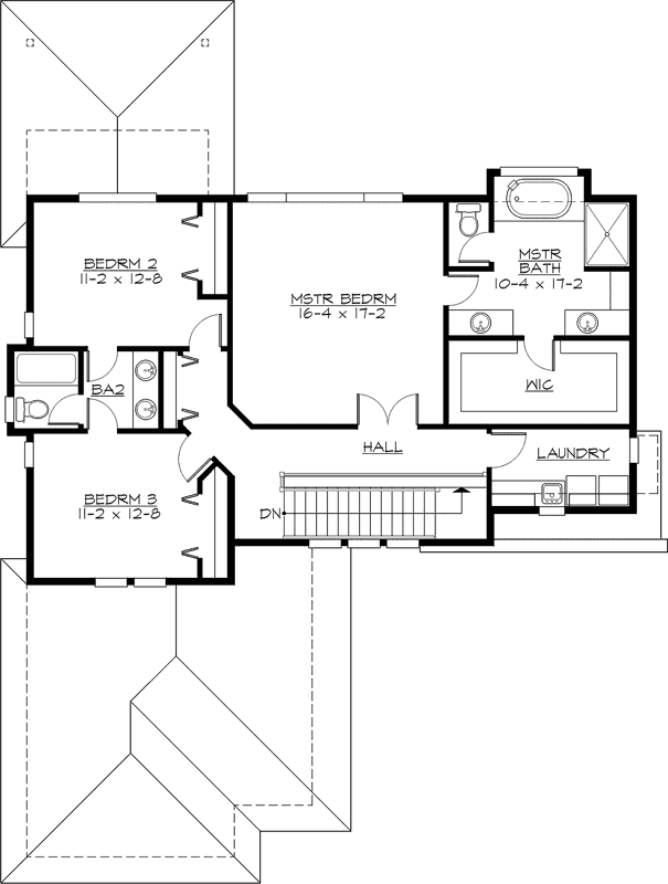 Upper/Second Floor Plan:88-646