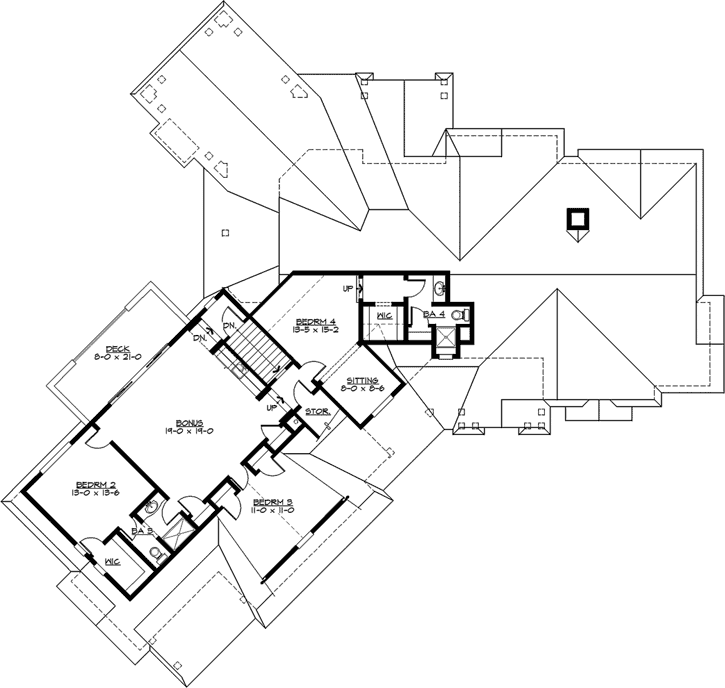 Upper/Second Floor Plan:88-650
