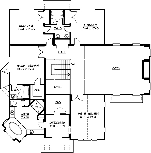Upper/Second Floor Plan:88-652
