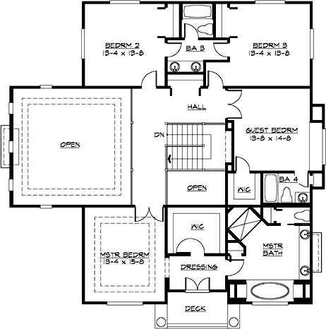 Upper/Second Floor Plan:88-654