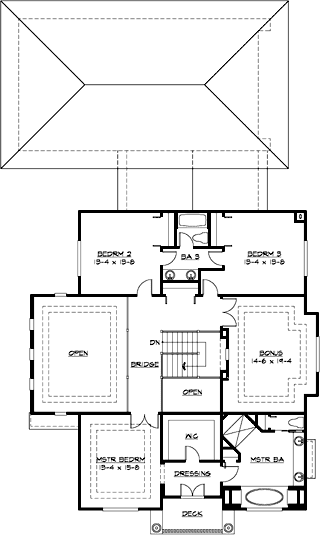 Upper/Second Floor Plan:88-655
